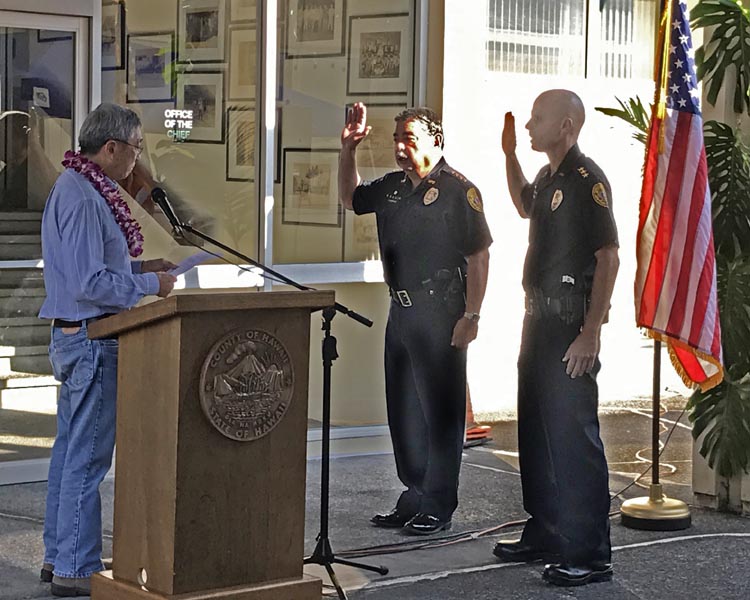 New Police Chief, Deputy Chief Sworn In : Big Island Now