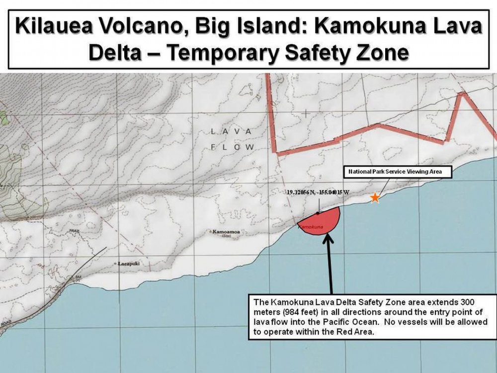 Safety Zone Established Around Lava Ocean Entry Big Island Now