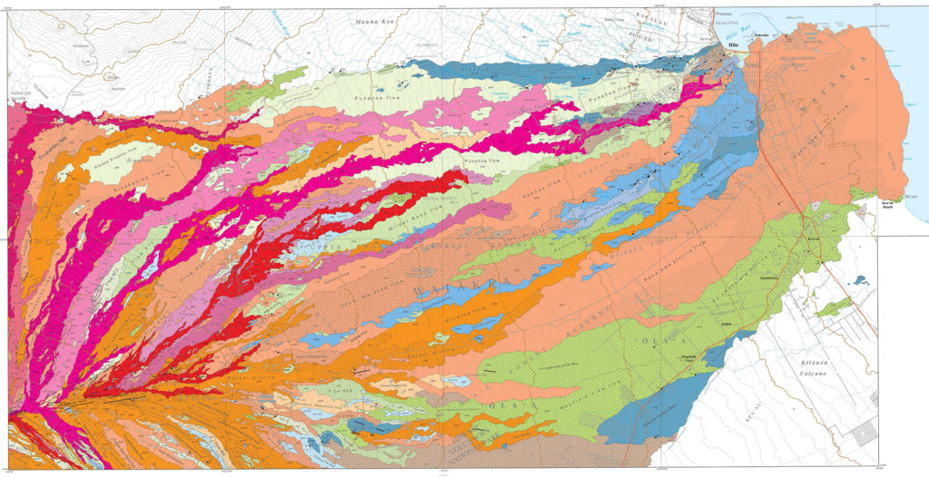 USGS Map Reveals Geologic History of Mauna Loa Volcano’s NE Flank Big