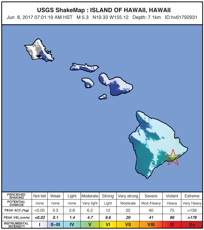 Earthquake in hawaii now