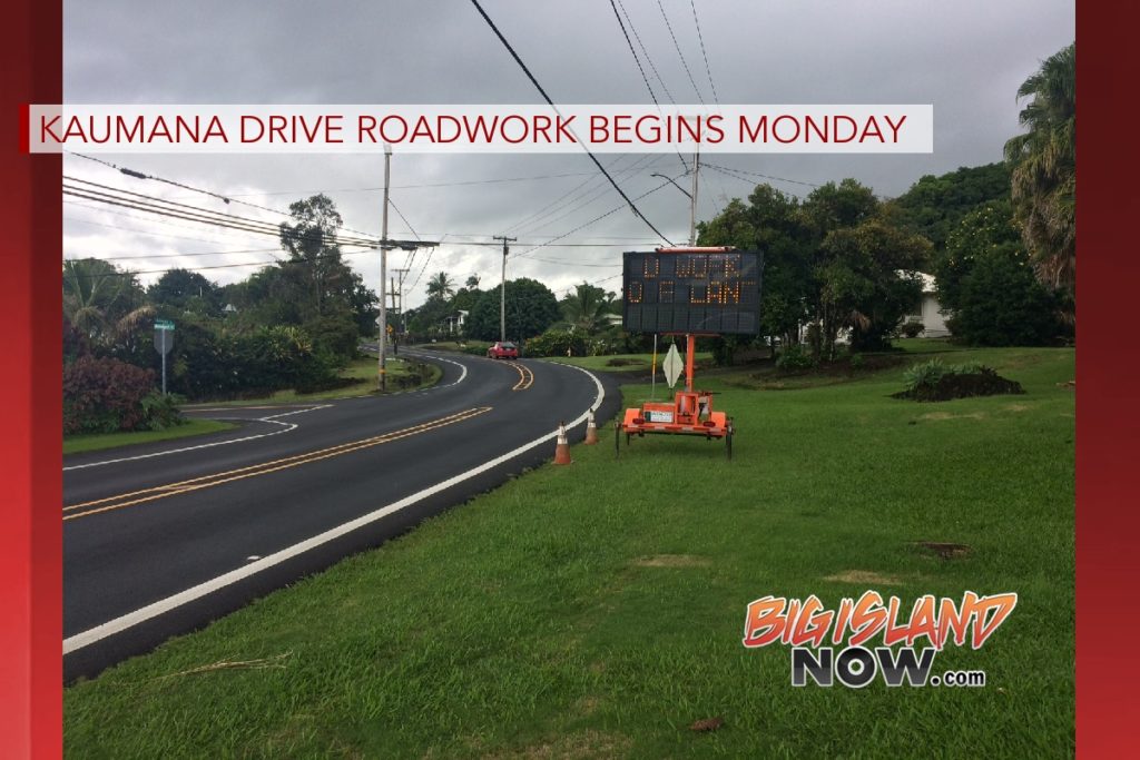 Kaūmana Drive Roadwork Begins Monday Big Island Now