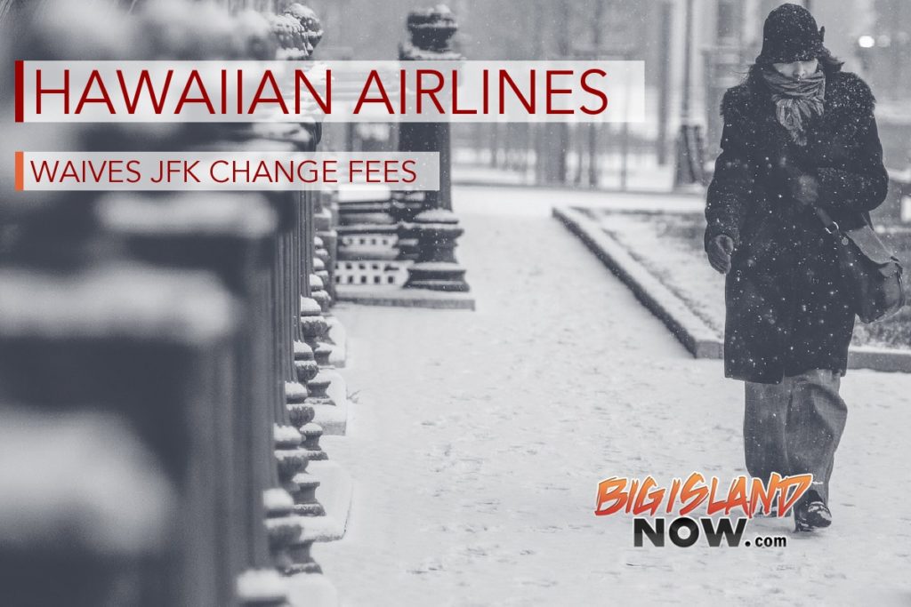 Hawaiian Airlines Offers Northeast Winter Storm Travel Waiver Big
