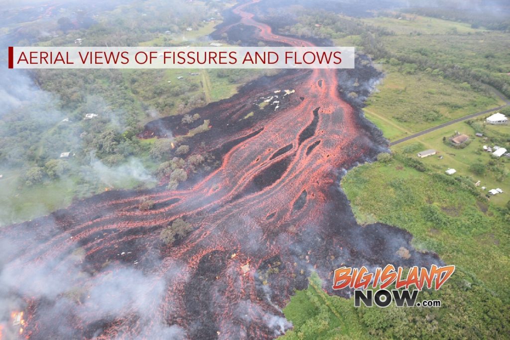 Aerial Views of Fissures and Flows : Big Island Now