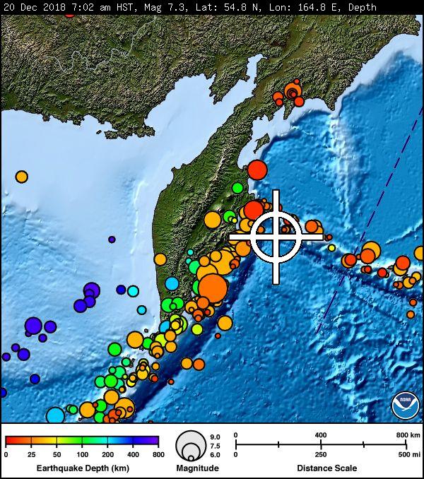 Hawaii tsunami russia earthquake