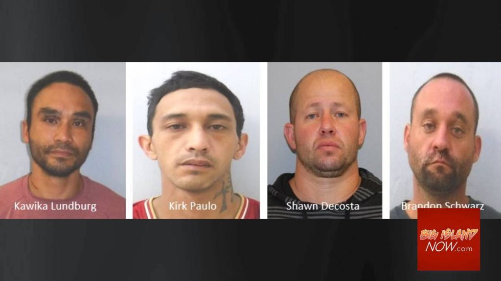 Police Seek Four Men Wanted on Outstanding Warrants Big Island Now