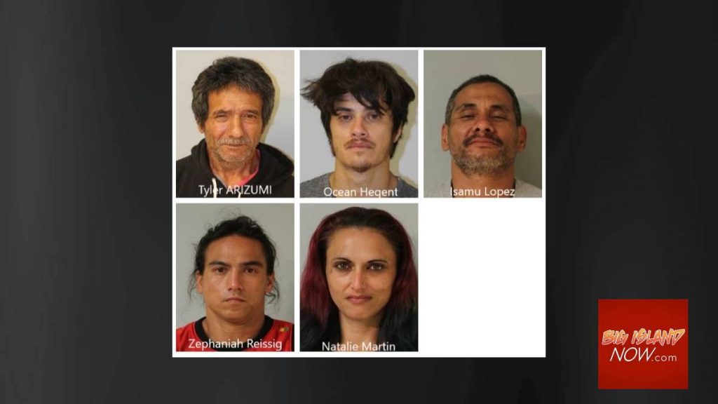 Puna Warrant Sweep Yields 5 Arrests : Big Island Now