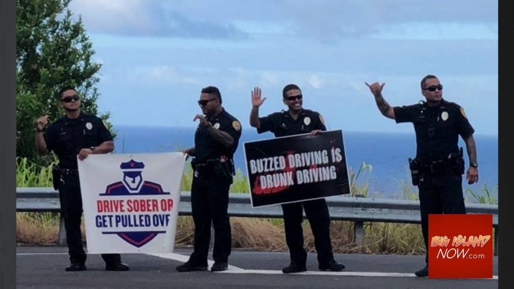 Police Hold Sign-Waving Event to Promote Traffic Safety : Big Island Now