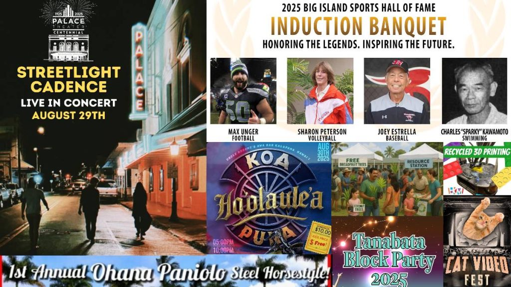 Top 10 things to do on Big Island for Aug. 29-Sept. 4: Live music, cat videos, lei pāpale, stargazing, sports greats and more