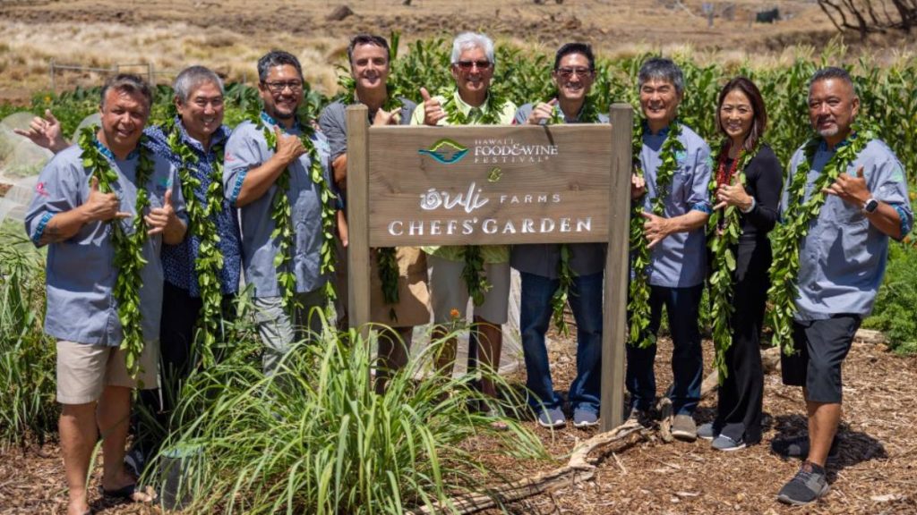At a blessing ceremony this week at ʻŌuli Farms in Waimea, five of Hawai‘i’s top chefs planted the first seeds. (Photo Credit: Hawai'i Food & Wine Festival)