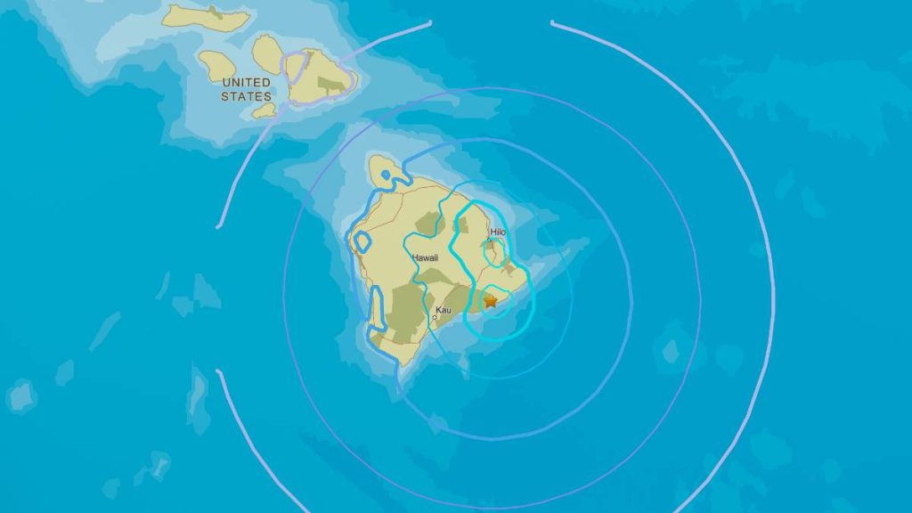 A magnitude 4.6 earthquake struck the Big Island on Nov. 25, 2025. (Map: U.S. Geological Survey)