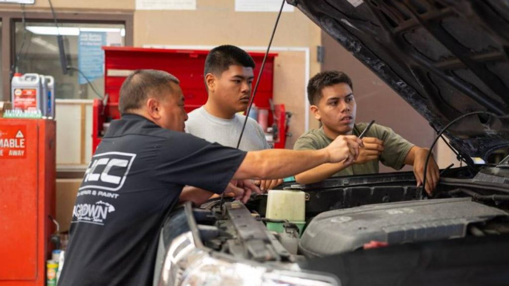 Hawaiʻi Community College's Auto Body Repair and Painting Program has been in existence since 1966. (Photo Courtesy: University of Hawaiʻi)