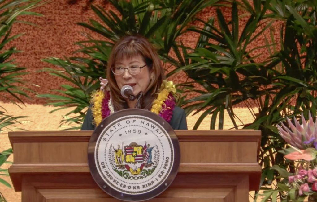Hawaiʻi Speaker of the House Nadine Nakamura of Kauaʻi (Screenshot)