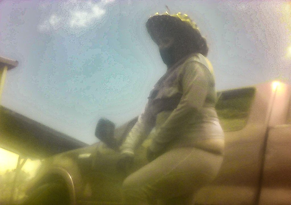 Police are searching for this person — describe as heavy set with a dark complexion wearing a face covering and long-sleeved shirt — as a person of interest in an August 2025 burglary in Ocean View. (Photo: Hawaiʻi Island Police)