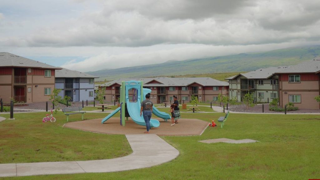 Nā Hale Makoa, a 140-unit affordable workforce rental housing community, was built in Waikōloa Village. (Photo Courtesy: Hawaiʻi County)