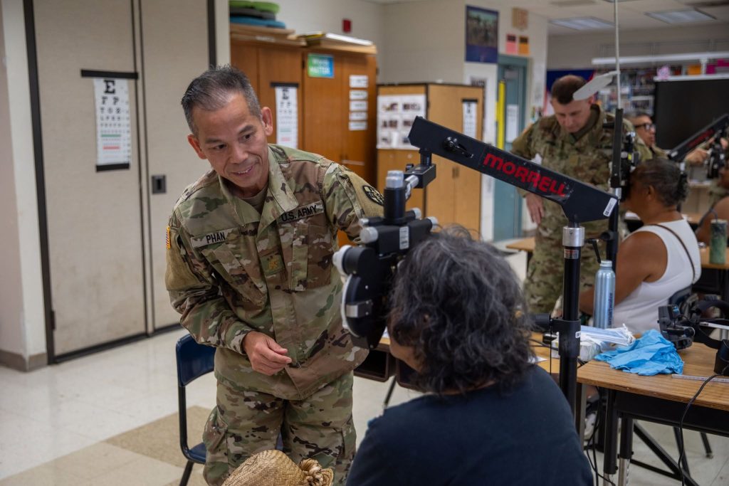 Military service members provide free health care to Big Island residents as part of their real-world training