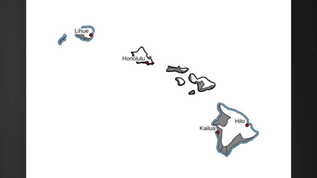 National Weather Service Map: High surf warning for Hawaiian Islands for June 14, 2026.