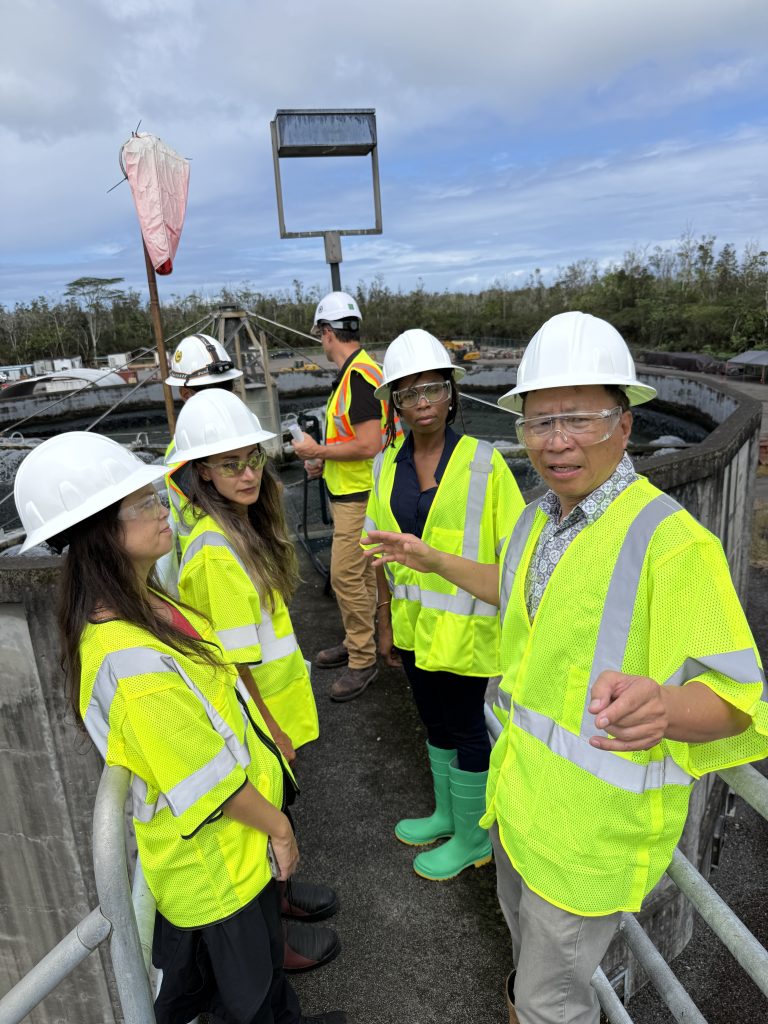 Hawaiʻi Community College students visit the Hilo Wastewater Treatment Plant as part of a certificate program. (Photo Credit: Hawaiʻi Community College)
