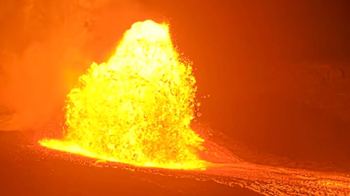 Episode 52 of ongoing episodic Kīlauea summit eruption starts with 100-foot lava fountains