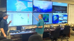 In Hawaiʻi County’s Emergency Operations Center, officials rely on weather information from in-house meteorologist
