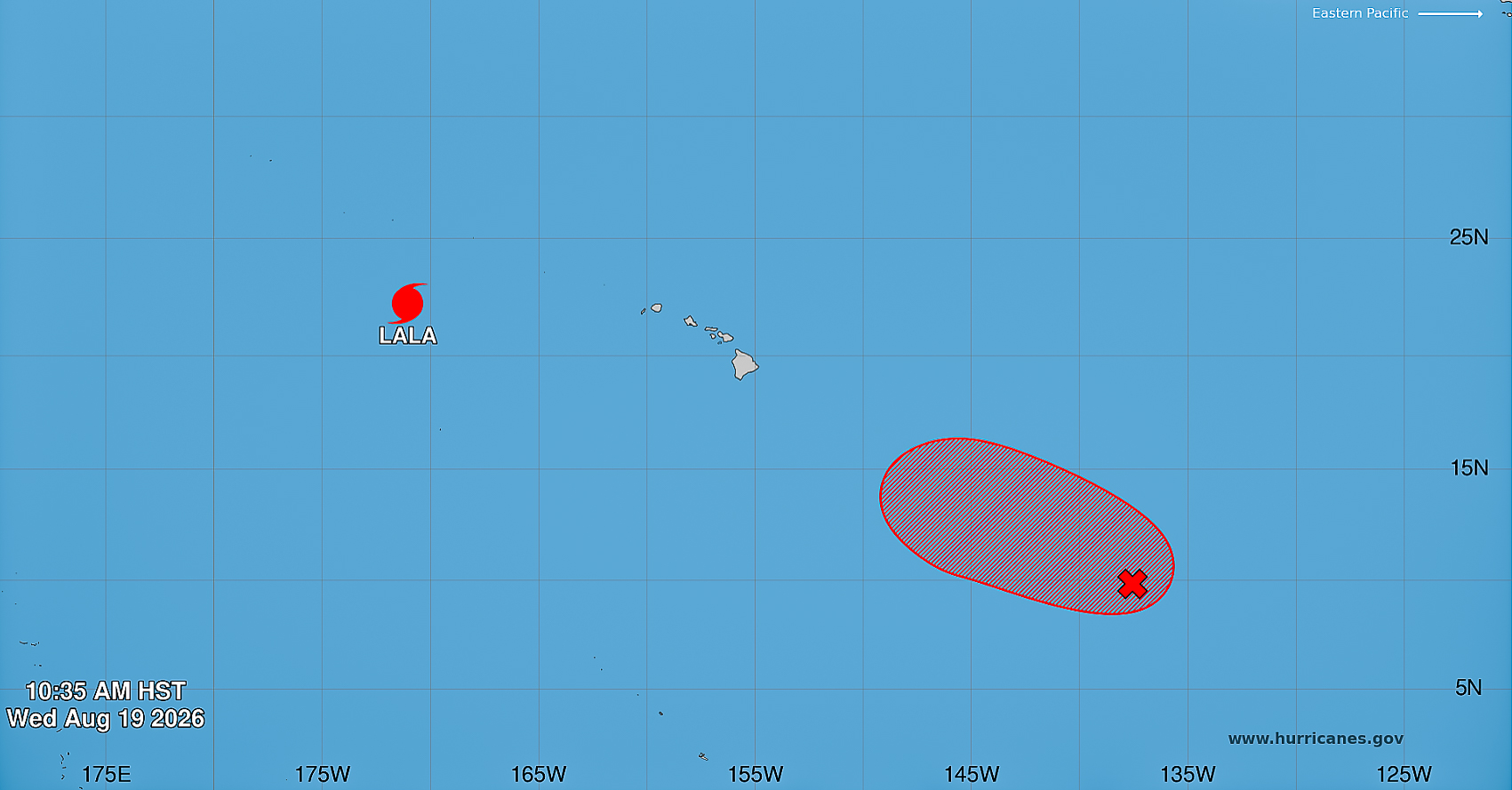 A tropical disturbance in the East Pacific is expected to organize into a tropical depression, according to the National Hurricane Center's 11 a.m. advisory on Aug. 19, 2026.