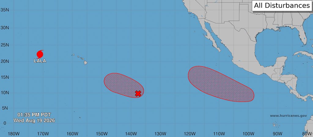 (There also is a second area of weather concern forming in the Pacific off the coast of Mexico. Map: National Hurricane Center)
