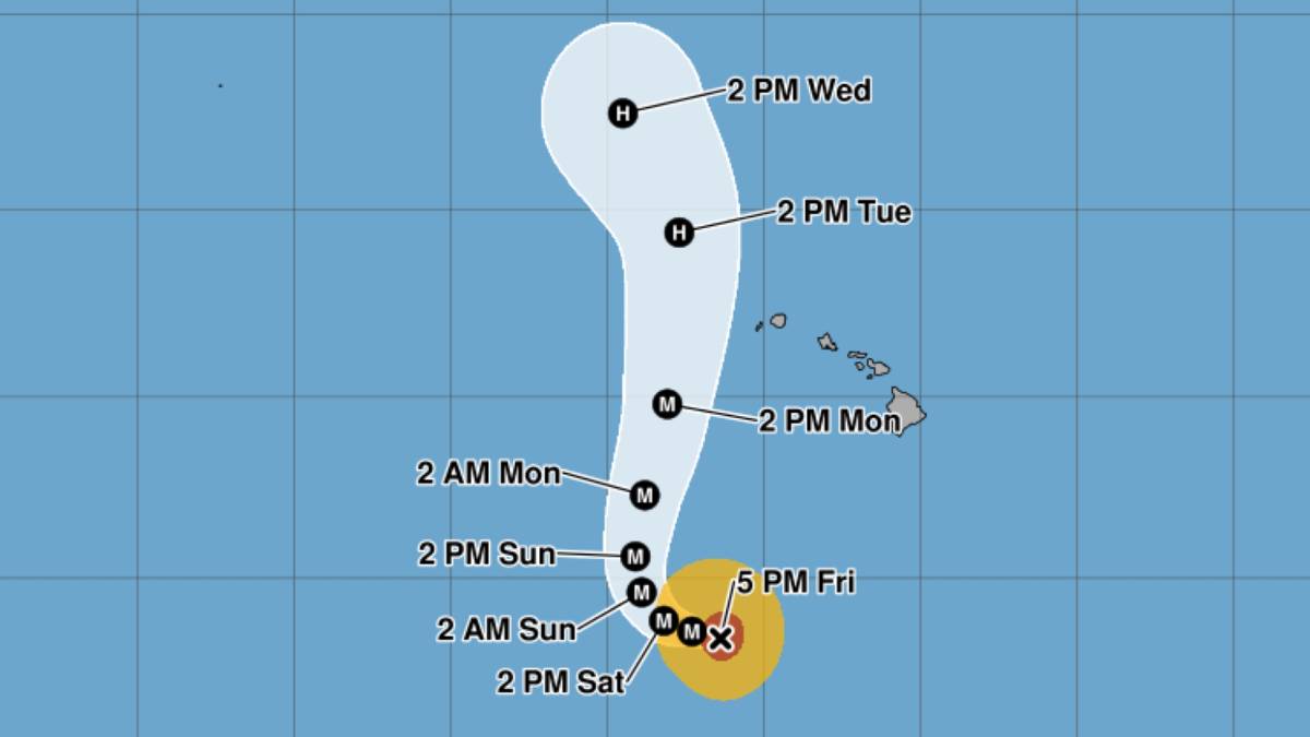 Lowell again a Category 5 storm, with winds of 160 mph; rainfall, high surf still expected for Big Island