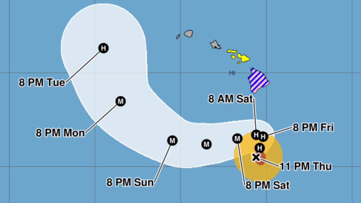 Hurricane Nolo continues to churn about 240 miles south of South Point