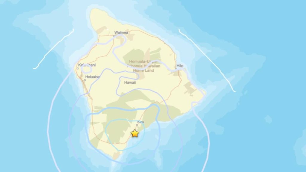 Magnitude-4.1 earthquake near Pāhala rocks Big Island