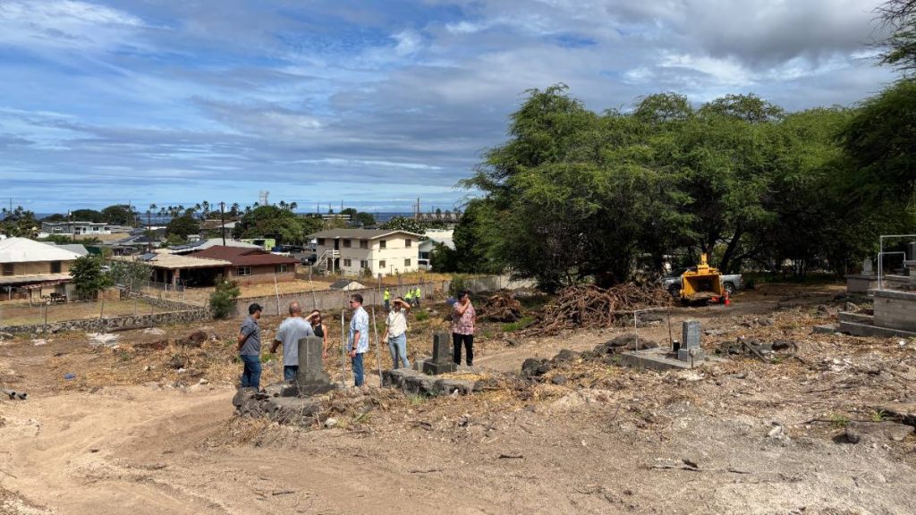 Cleanup efforts recently concluded at one of eight state-owned cemeteries (Photo Courtesy: Hawaiʻi Department of Accounting and General Services)