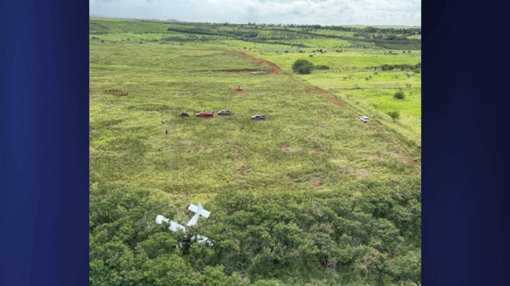 5 people rescued after small airplane emergency landing on farmland on Kauaʻi