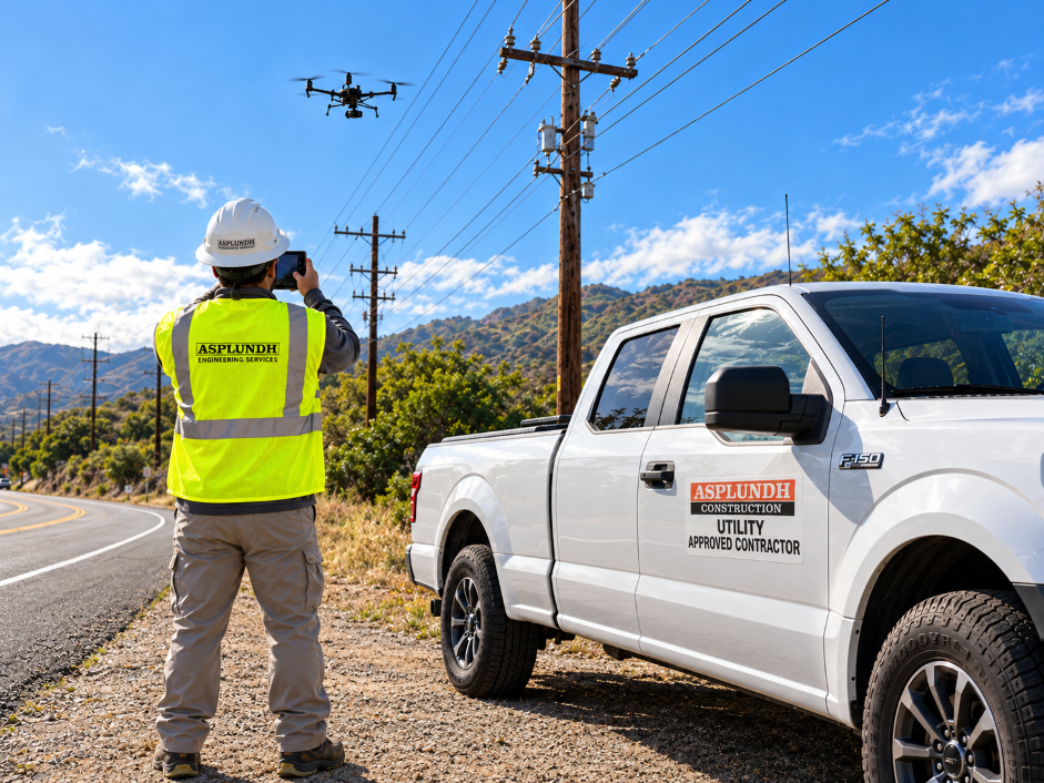 Hawaiian Electric has contracted with Asplundh Engineering Services to conduct drone inspections in areas at risk of wildfires. (Photo courtesy: Hawaiian Electric)