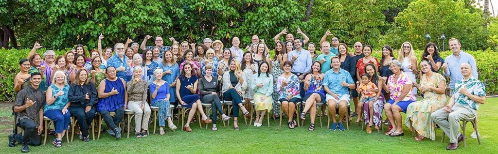 2026 Charity Walk awardees pictured at the Charity Walk celebration held at Auberge Mauna Lani Resort in Waimea. (Photo Credit: Hawaiʻi Family Portraits)