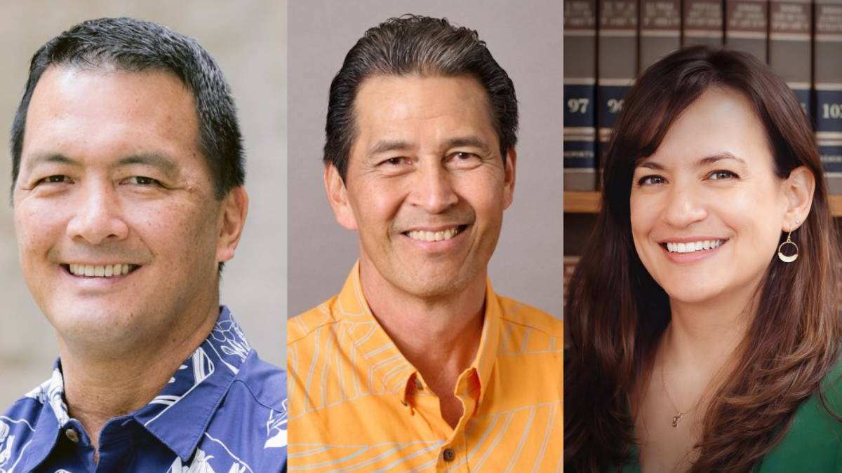 L-R: Todd Apo, Kaulana Park and Summer Sylva are the finalists for Administrator/CEO of the Office of Hawaiian Affairs.