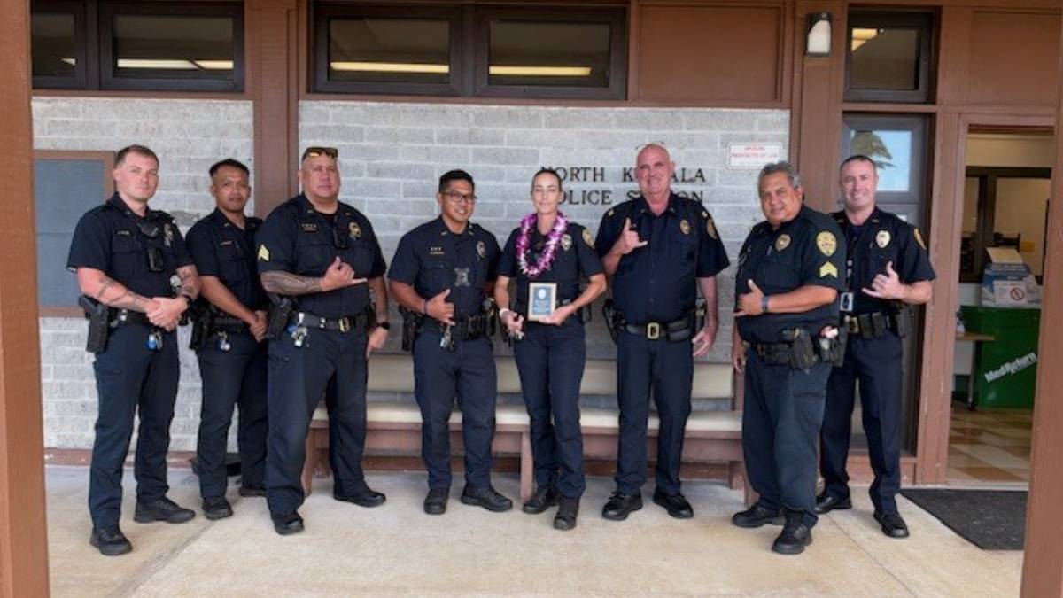 Police Officer Jessica Cook was named North Kohala Officer of the Quarter. (Photo courtesy: Hawai‘i Police Department)