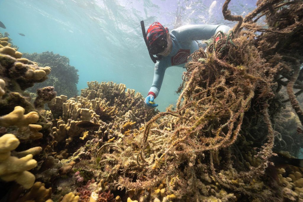 The Papahānaumokuākea Marine Debris Project removed plastic from its waters and land. Photo Credit: Andrew Sullivan-Haskins/Papahānaumokuākea Marine Debris Project)